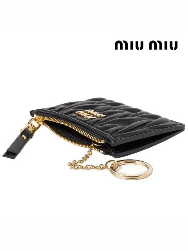 Matelasse Nappa Leather Card Wallet Black - MIU MIU - BALAAN 5