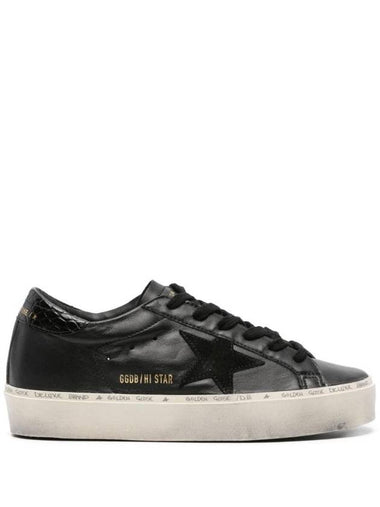 Pure Star Leather Low Top Sneakers Black - GOLDEN GOOSE - BALAAN 1