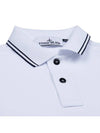 Stretch Cotton Pique Short Sleeve Polo Shirt White - STONE ISLAND - BALAAN 5