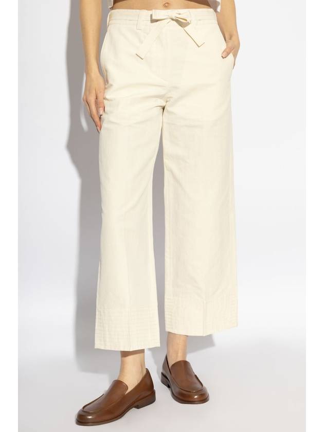 A.P.C. Trousers With Tie, Women's, Cream - A.P.C. - BALAAN 3