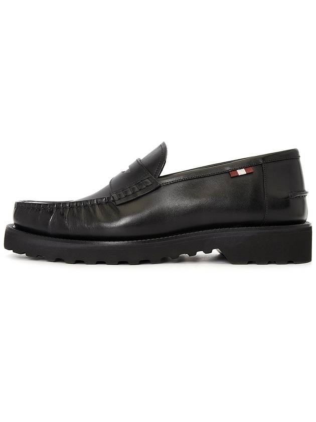 Noah Leather Loafers Black - BALLY - BALAAN.