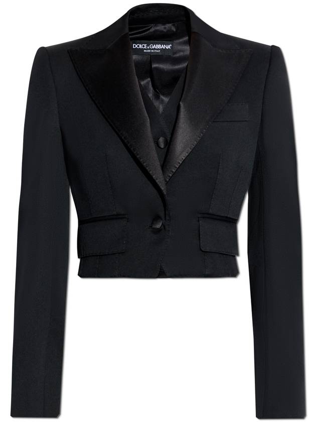 Dolce & Gabbana Wool Blazer, Women's, Black - DOLCE&GABBANA - BALAAN 1