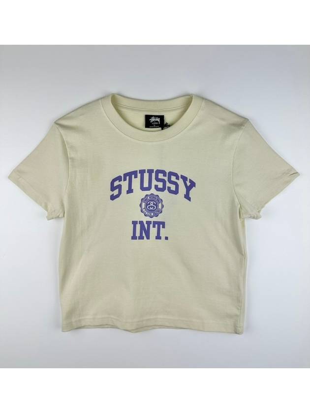 AU Australia ATHLETICS Slim Crop T Shirt ST122005 Oatmeal WOMENS AU10 M - STUSSY - BALAAN 1