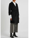 Arona Belt Virgin Wool Single Coat Black - MAX MARA - BALAAN 5