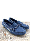 5DD019 Denim Ribbon Loafers - MIU MIU - BALAAN 1