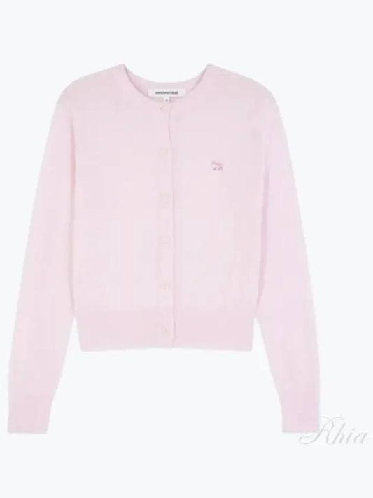 Baby Fox Patch Regular Cardigan Pale Pink - MAISON KITSUNE - BALAAN 2