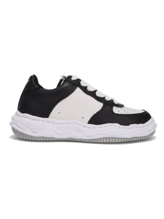 Wayne OG Sole Leather Low Top Sneakers Black White - MAISON MIHARA YASUHIRO - BALAAN 1