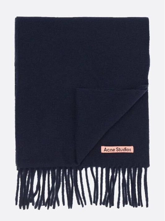 Wool Fringe Muffler Navy Blue - ACNE STUDIOS - BALAAN 2