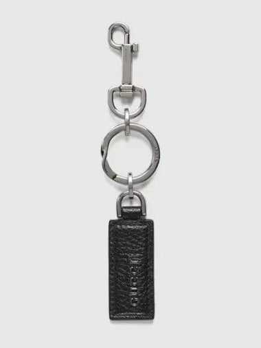 Logo Leather Keychain Black - GUCCI - BALAAN 1