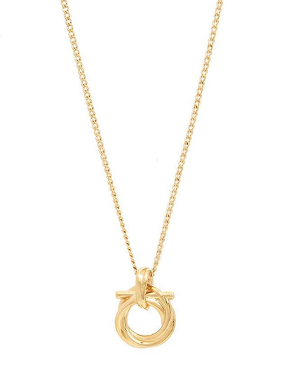 Twisted Gancini Necklace Gold - SALVATORE FERRAGAMO - BALAAN 2