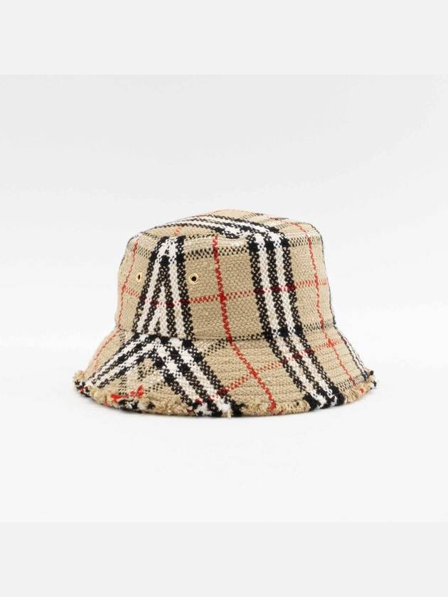 Check Boucle Bucket Hat BE 80637421 - BURBERRY - BALAAN 2