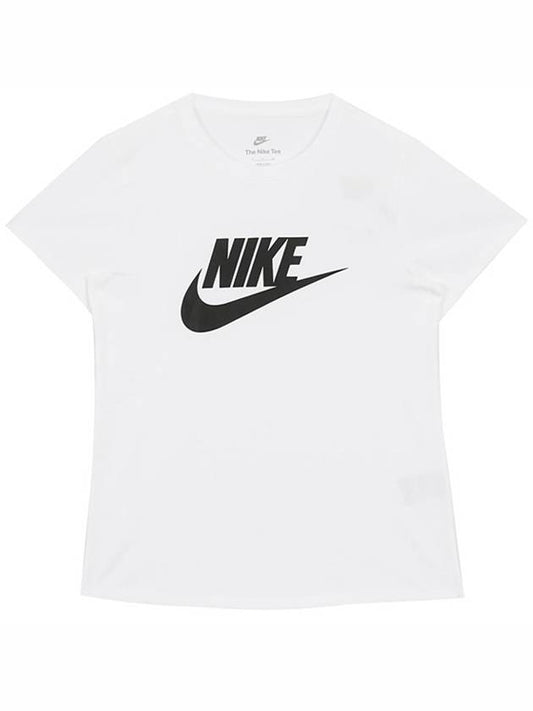 Genuine W Sportswear Essential Logo T shirt DX7907 100 - NIKE - BALAAN 1