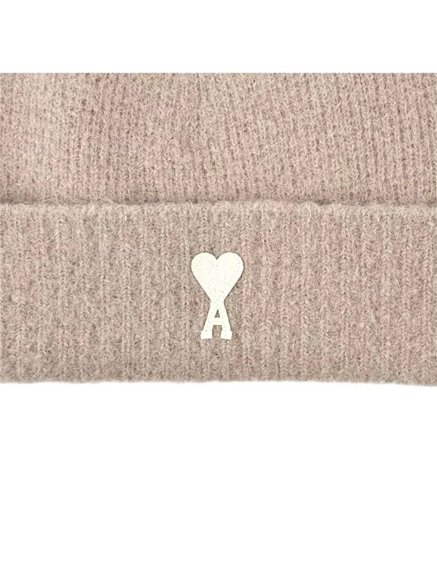 Cloudy Wool Alpaca Hair Knit Beanie Pink - AMI - BALAAN 4