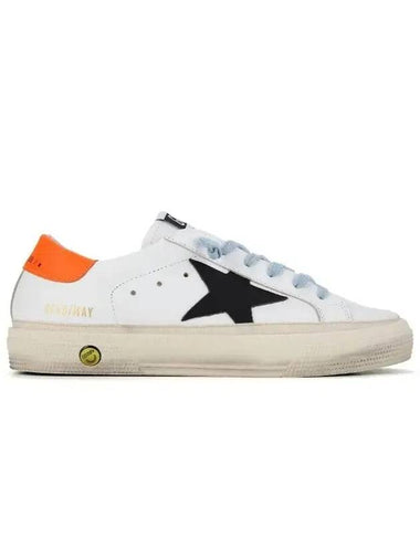 Women's May Superstar Orange Tab Low Top Sneakers White - GOLDEN GOOSE - BALAAN 1