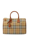 Medium Check Bowling Tote Bag Archive Beige Briar Brown - BURBERRY - BALAAN 2