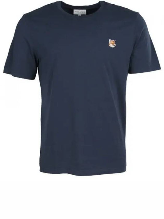 Fox Head Patch Classic Short Sleeve T-Shirt Ink Blue - MAISON KITSUNE - BALAAN 2