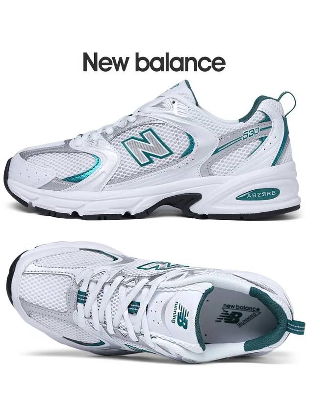 530 Low Top Sneakers White Silver Green - NEW BALANCE - BALAAN 2