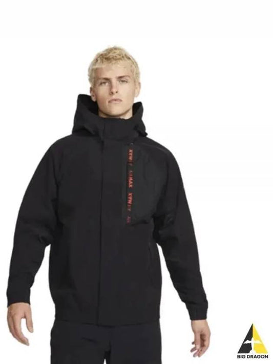 Air Max Woven Hooded Jacket Black - NIKE - BALAAN 2