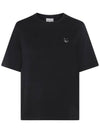 Bold Fox Head Patch Comfort Short Sleeve T-Shirt Black - MAISON KITSUNE - BALAAN 1