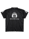 Logo Print Crew Neck Short Sleeve T-Shirt Black - BALENCIAGA - BALAAN 2