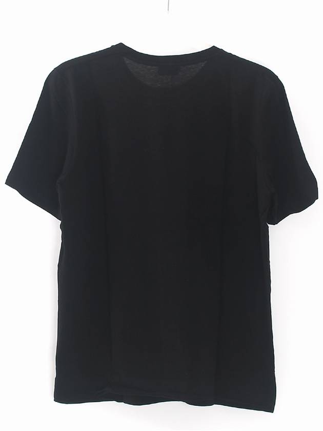 Animal Print Short Sleeve T-Shirt Black - SAINT LAURENT - BALAAN.