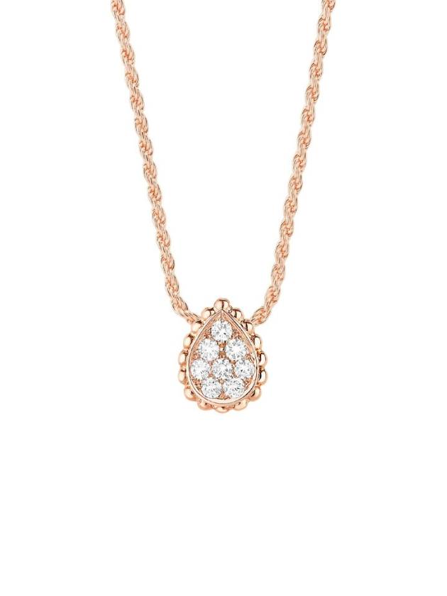 Serpent Bohème pendant xs motif pink gold diamond necklace women - BOUCHERON - BALAAN 1