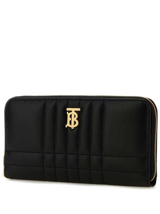 Quilted Leather Lola Ziparound Wallet Black Light Gold - BURBERRY - BALAAN 3