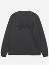 Basic Stock Thermal Long Sleeve T-Shirt Washed Black - STUSSY - BALAAN 1