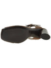 Strap Leather Sandals Heel Hazelnut Brown - LEMAIRE - BALAAN.