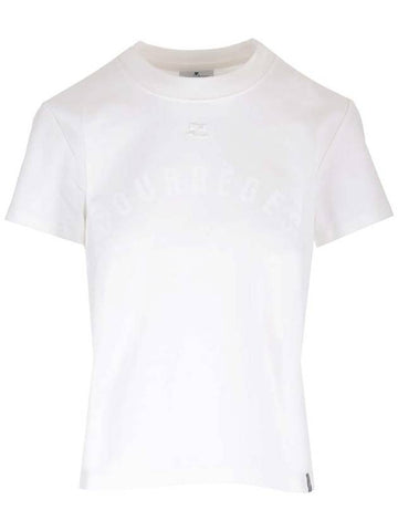 Cotton Short Sleeve T-Shirt White - COURREGES - BALAAN 1