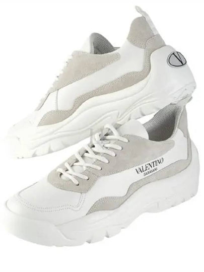 Gumboy Calfskin Low Top Sneakers White - VALENTINO - BALAAN 2