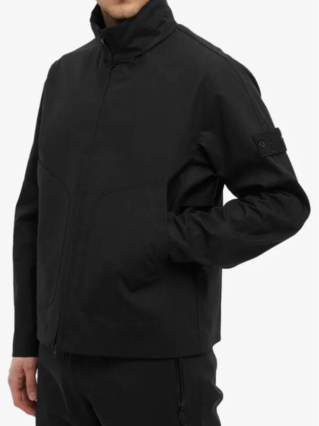 Ghost Piece Mac Supima Jacket Black - STONE ISLAND - BALAAN 6