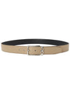 Gancini Reversible Adjustable Leather Belt Beige - SALVATORE FERRAGAMO - BALAAN 4