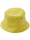 Intrecciato Leather Bucket Hat Yellow - BOTTEGA VENETA - BALAAN.