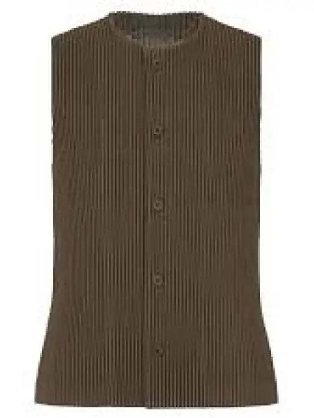 Tailored Pleated 1 Vest Green - ISSEY MIYAKE - BALAAN 2