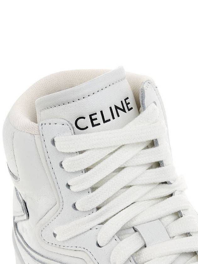 Men's CT 01 Z Trainer High Top Sneakers White - CELINE - BALAAN.