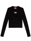 M Valary Ribbed Long Sleeve Knit Top Black - DIESEL - BALAAN 9