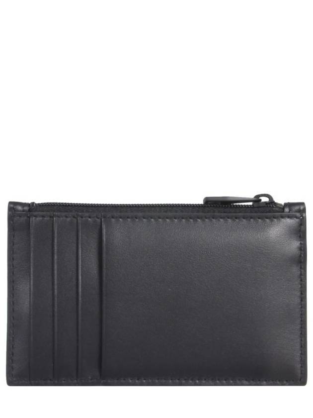 Graffiti Logo Zipper Card Wallet Black - ALEXANDER MCQUEEN - BALAAN 3