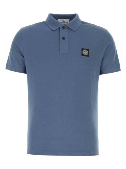 Pique Stretch Cotton Short Sleeve Polo Shirt Dark Blue - STONE ISLAND - BALAAN 2