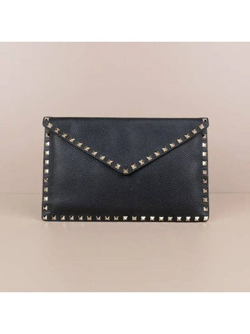 Valentino Rockstud Envelope Clutch Black UW0P0P56 VSH 0NO - LOUIS VUITTON - BALAAN 1