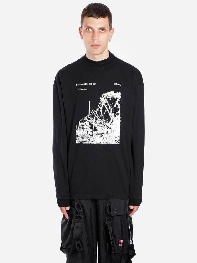 high neck long sleeve long sleeve t-shirt black - OFF WHITE - BALAAN 3