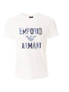 Logo Print Short Sleeve T-Shirt White - EMPORIO ARMANI - BALAAN 1