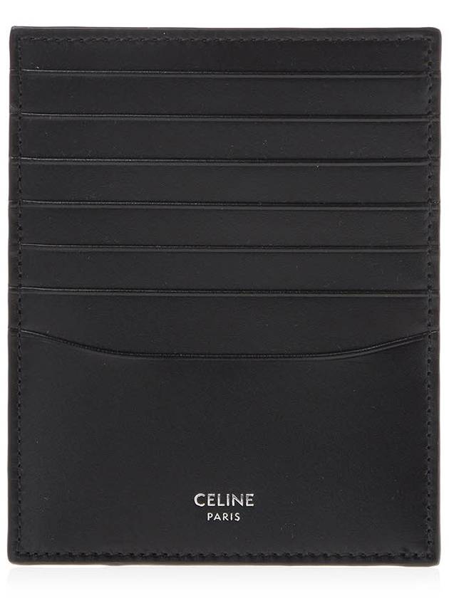 Silver Logo Vertical Card Wallet Black - CELINE - BALAAN 2