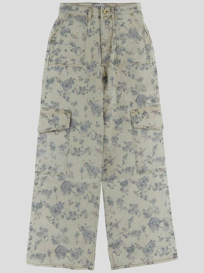 Floral Print Angi Straight Jeans Tofu - GANNI - BALAAN 2