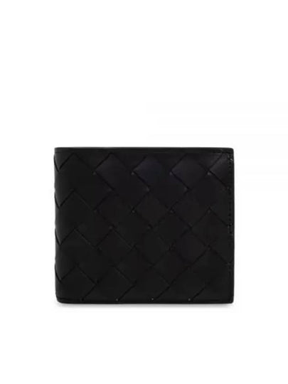 Intrecciato Coin Pocket Bifold Half Wallet Black - BOTTEGA VENETA - BALAAN 2