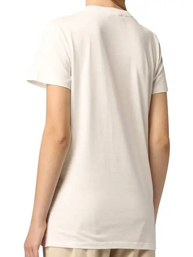 lettering print short sleeve t-shirt white - MAX MARA - BALAAN.