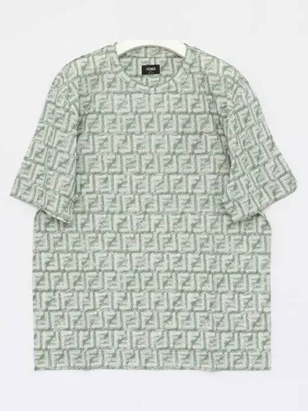 FF Cotton Short Sleeve T-Shirt Green - FENDI - BALAAN 2