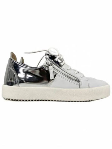 RS80053 003 Metallic Women Sneakers Silver Giuseppe Zanotti - GIUSEPPE ZANOTTI - BALAAN 1