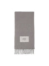 [MAISON KITSUNE] PLAIN FRINGED SCARF - LIGHT GREY - MAISON KITSUNE - BALAAN 1