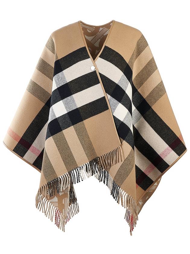 Reversible TB Monogram Check Cape Beige - BURBERRY - BALAAN 6